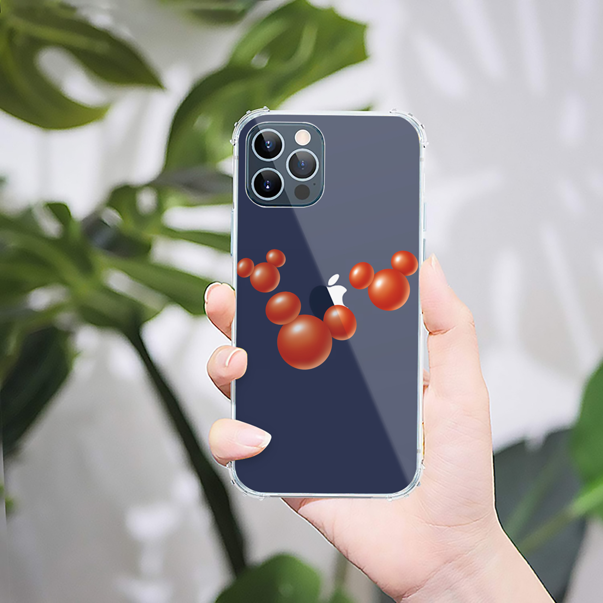 （画像用） ミッキーマウス Mickey Mouse 【iPhone 12シリーズ対応】透明スマホケース（クリアソフトケース）